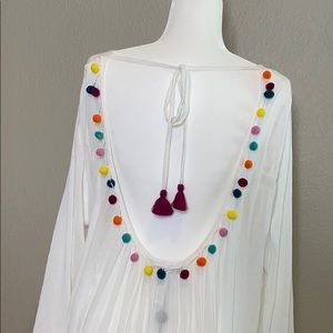 NWT Nanette Lepore Swim Pompom Coverup